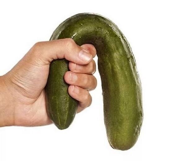 the cucumber in the hand symbolizes the delayed potency